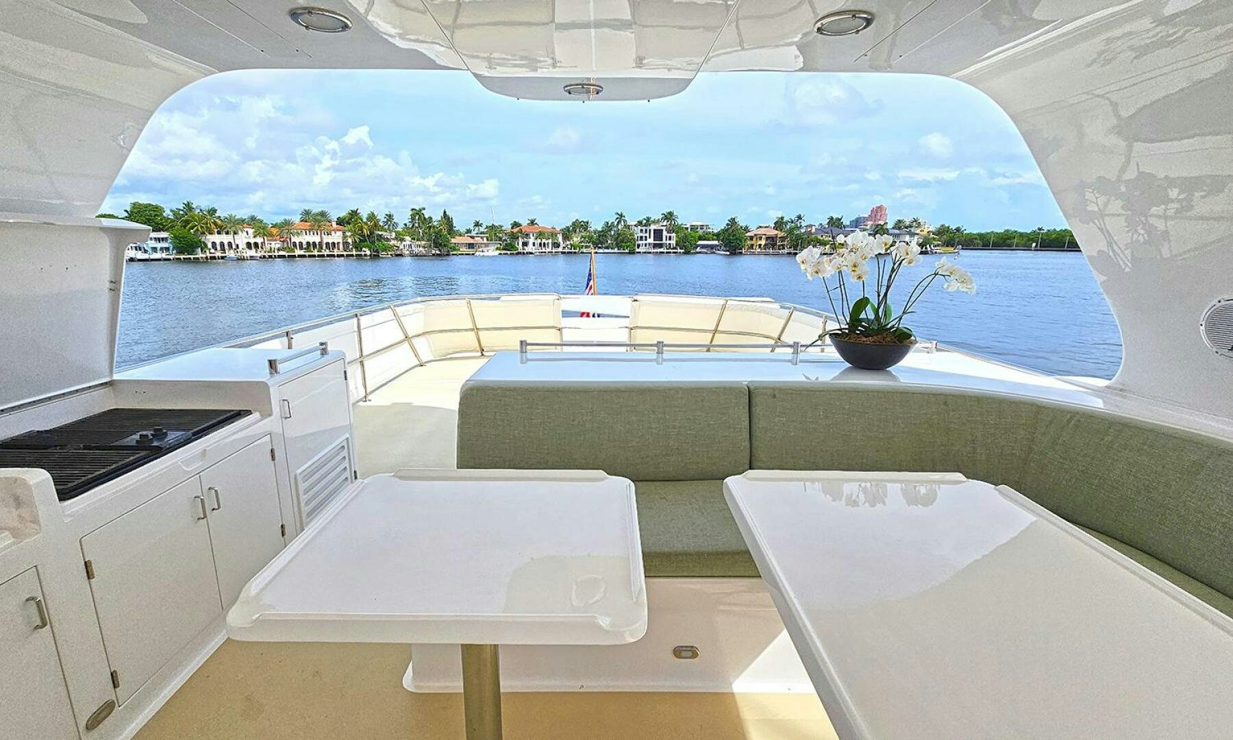 a room with a pool and plants aboard SHAMROCK Yacht for Sale