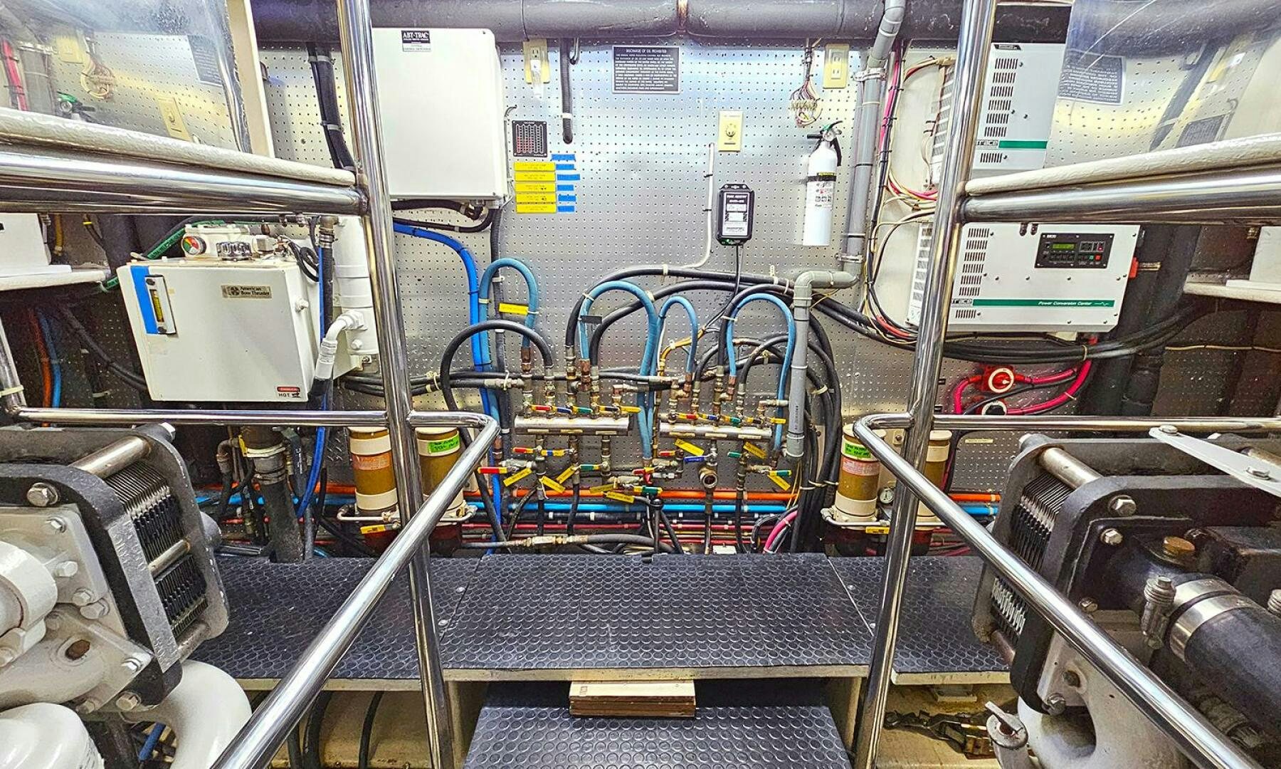 a room with machinery aboard SHAMROCK Yacht for Sale