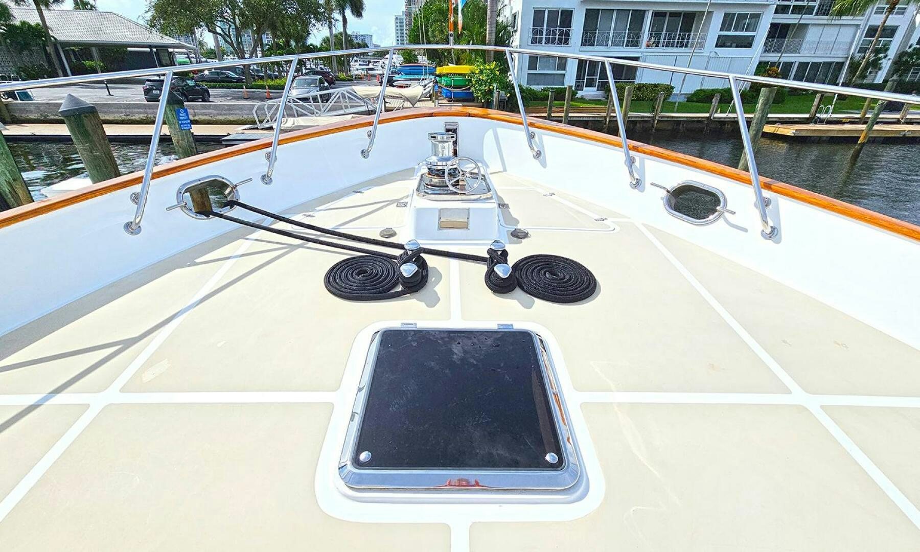 a white and black object on a white surface aboard SHAMROCK Yacht for Sale