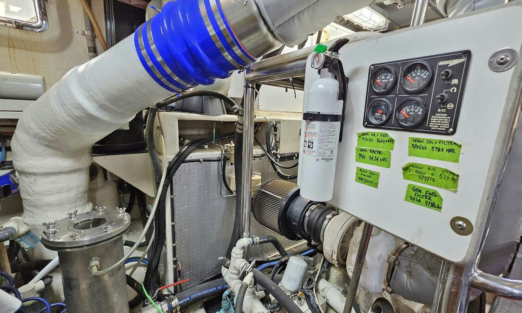 a close-up of a machine aboard SHAMROCK Yacht for Sale