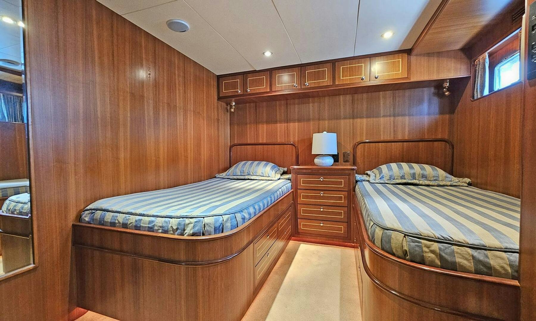 a couple of beds in a cabin aboard SHAMROCK Yacht for Sale