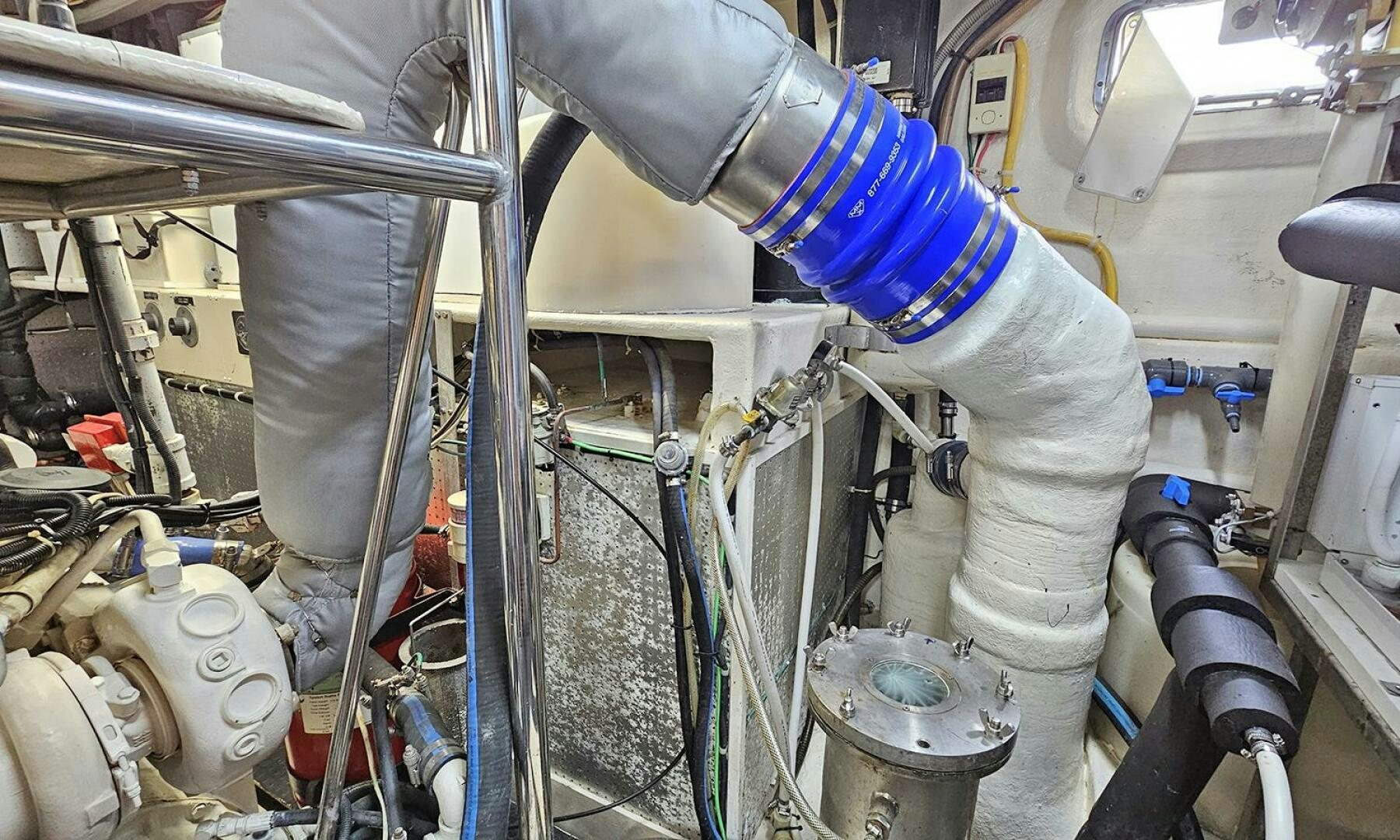 close-up of a machine aboard SHAMROCK Yacht for Sale