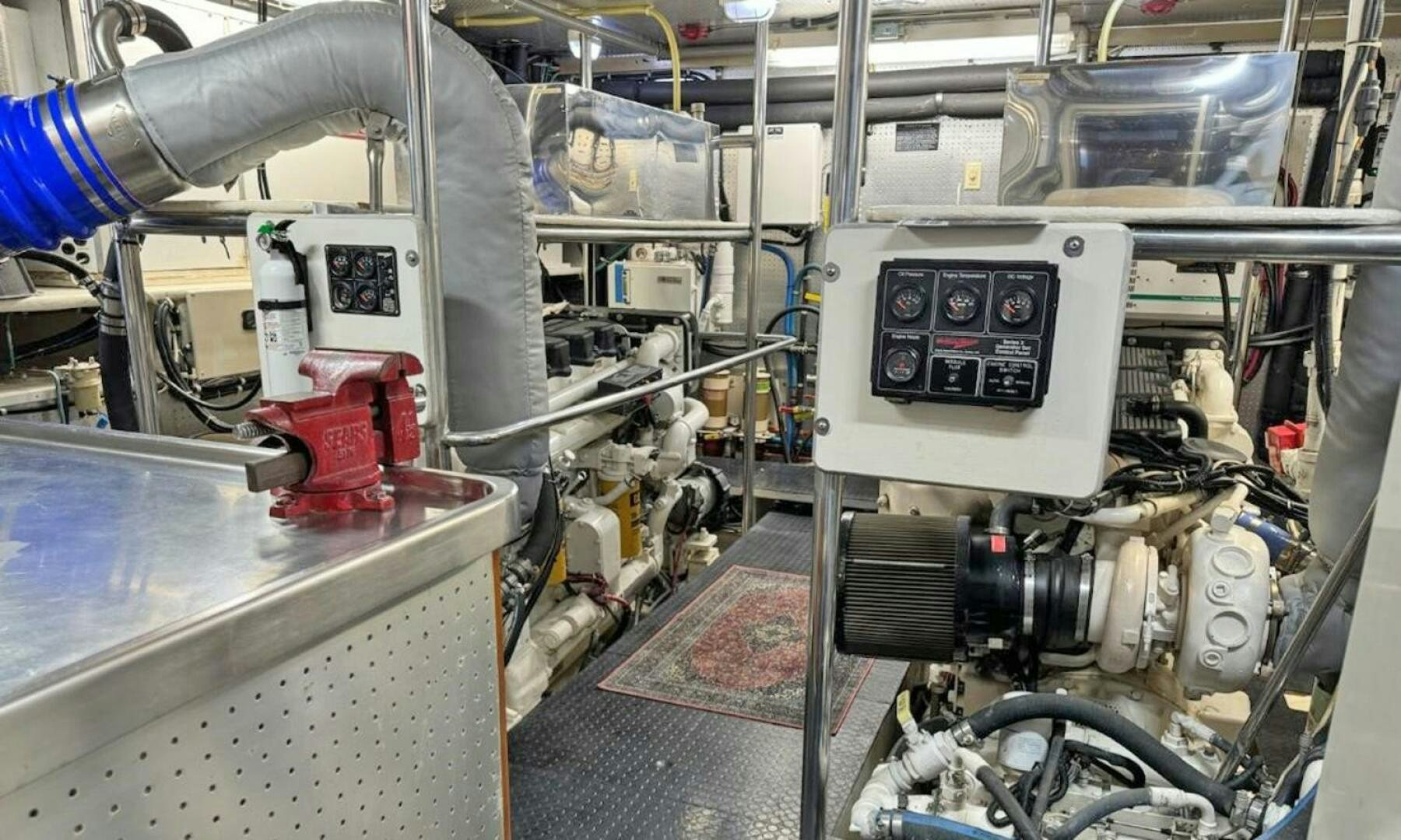 a machine with a machine aboard SHAMROCK Yacht for Sale