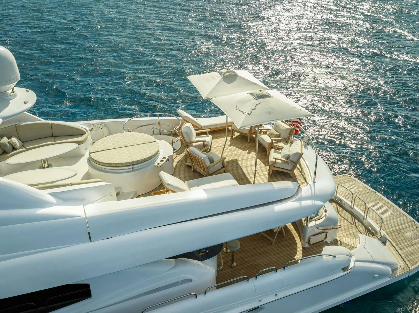 a boat on the water aboard SERENITY Yacht for Sale