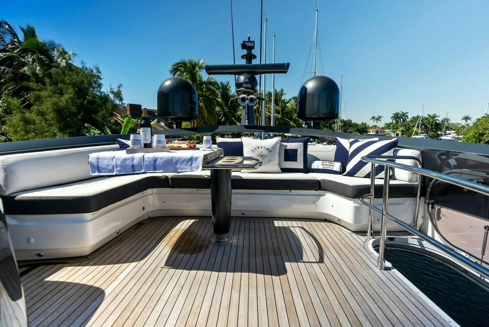 a boat on a dock aboard WOODY Yacht for Sale