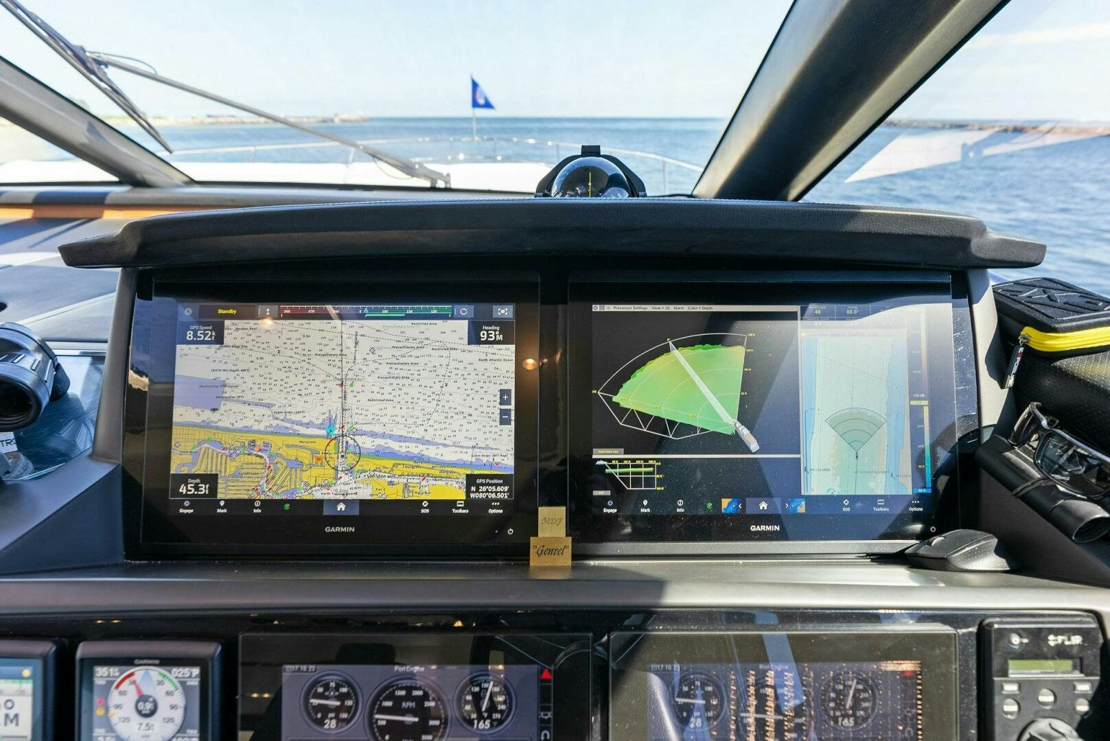 the inside of a cockpit aboard WOODY Yacht for Sale