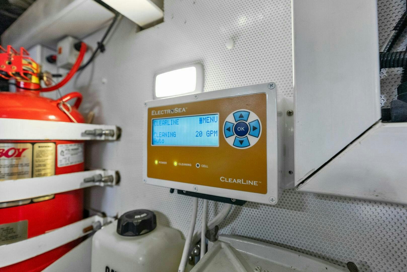 a machine with a meter aboard WOODY Yacht for Sale