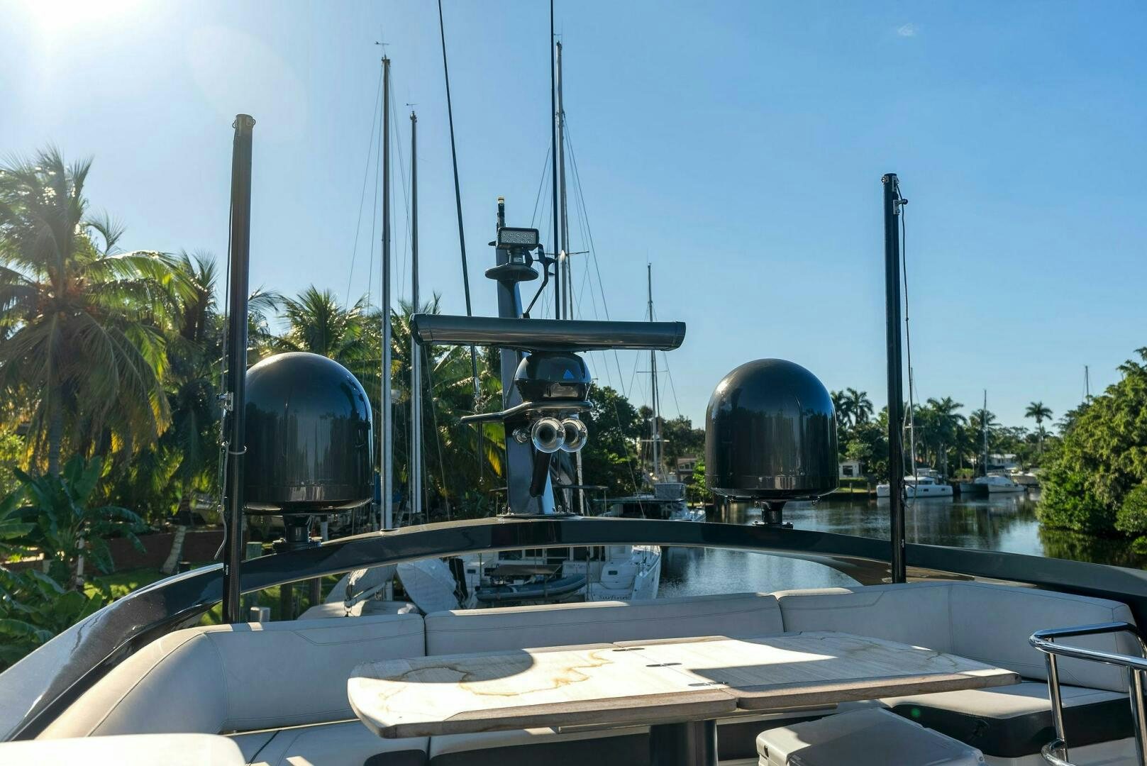 a boat with a large propeller aboard WOODY Yacht for Sale