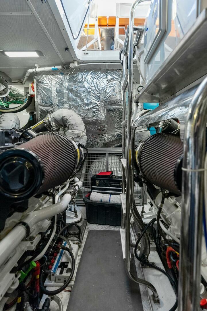 a room with several machines aboard WOODY Yacht for Sale