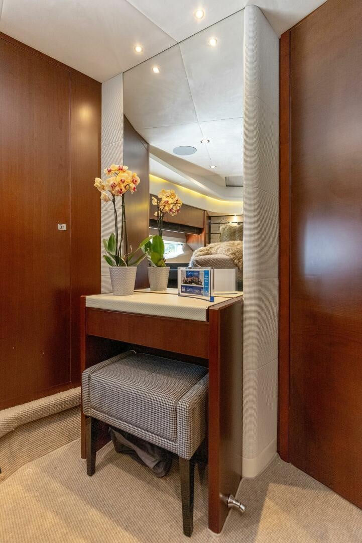 a desk in a room aboard WOODY Yacht for Sale