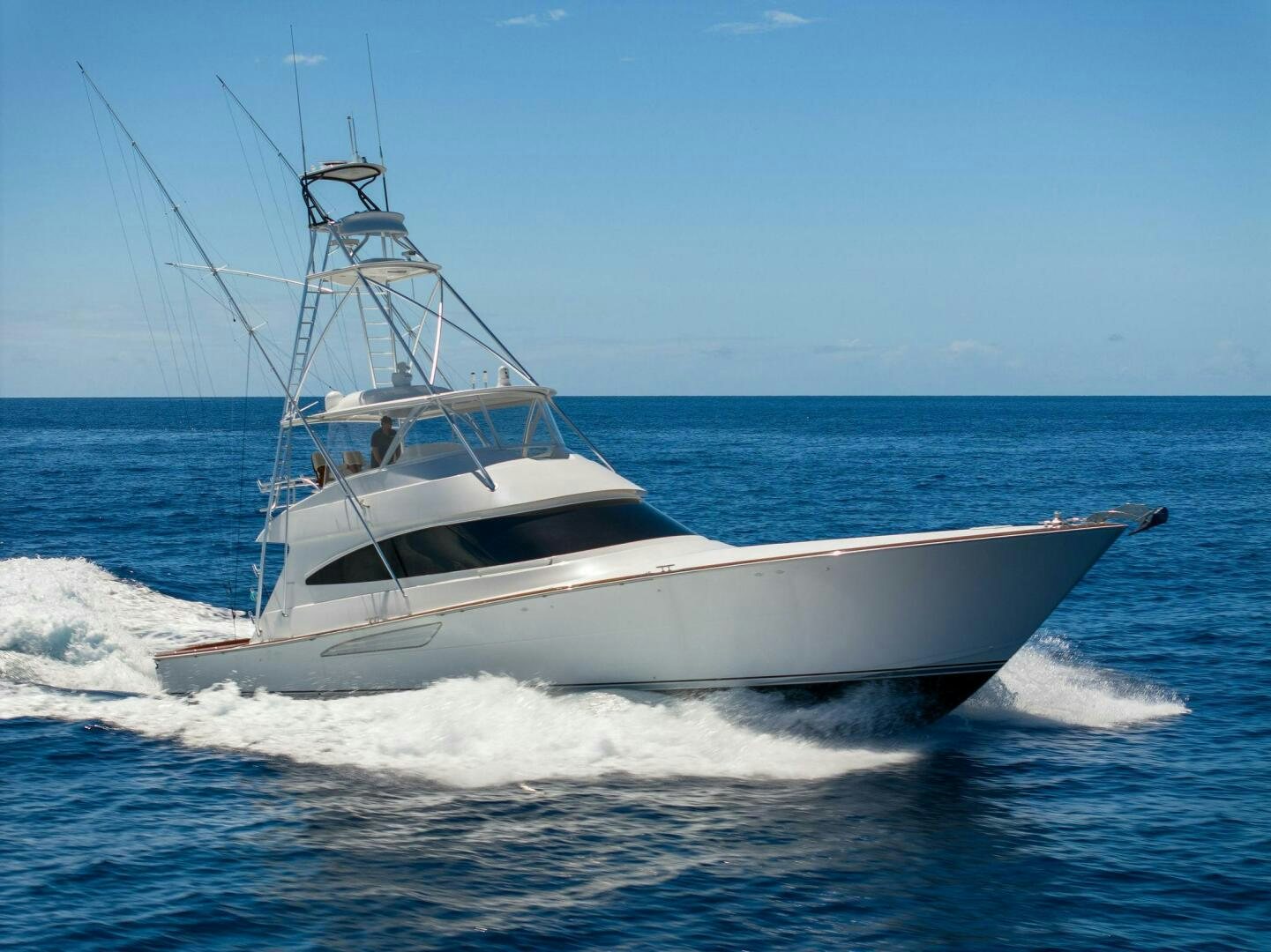 a boat on the water aboard PLAN B Yacht for Sale