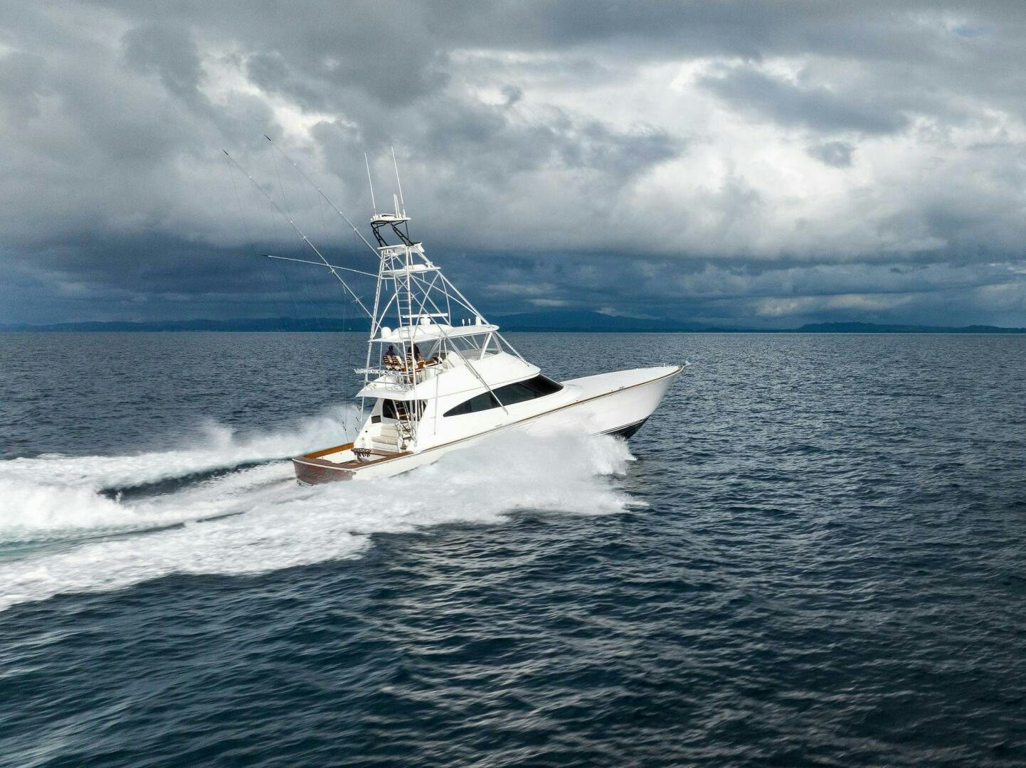 a boat on the water aboard PLAN B Yacht for Sale