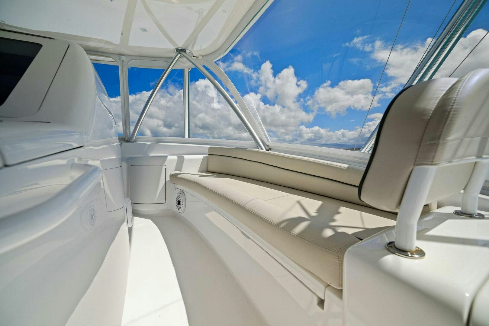 the interior of a plane aboard PLAN B Yacht for Sale