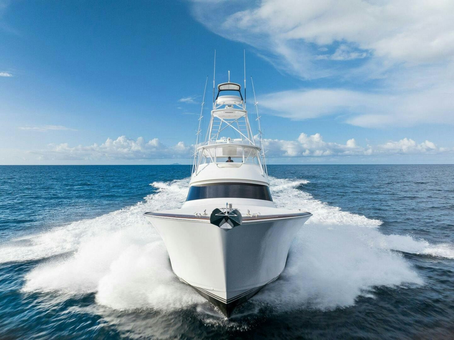 a boat on the water aboard PLAN B Yacht for Sale