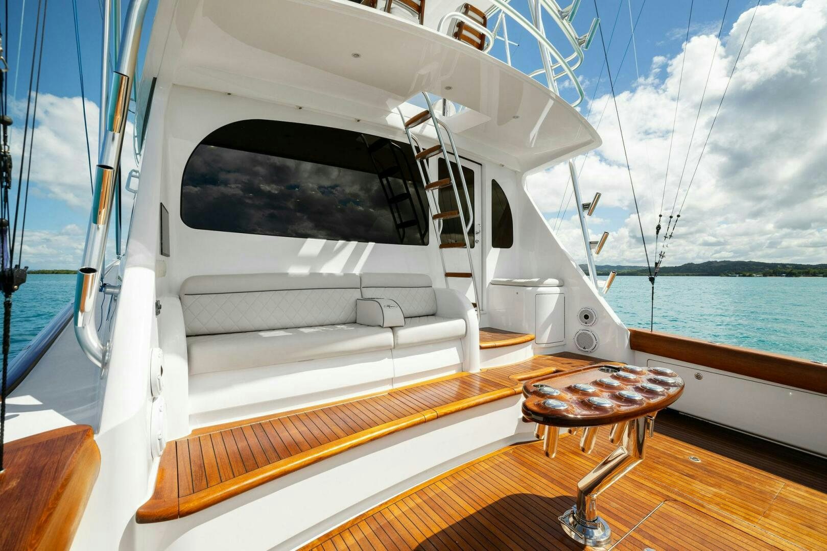 a boat on the water aboard PLAN B Yacht for Sale