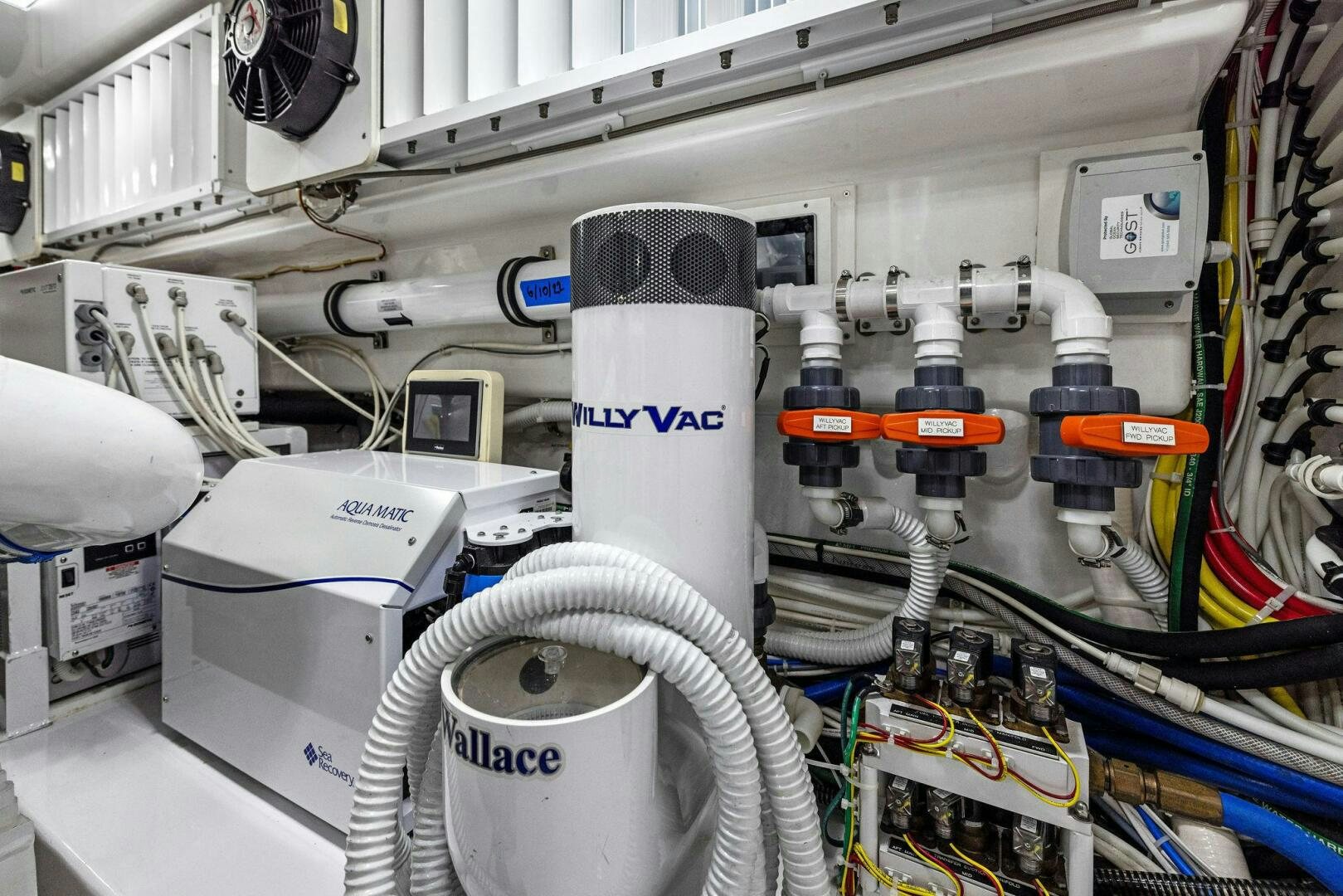 a close-up of a machine aboard PLAN B Yacht for Sale