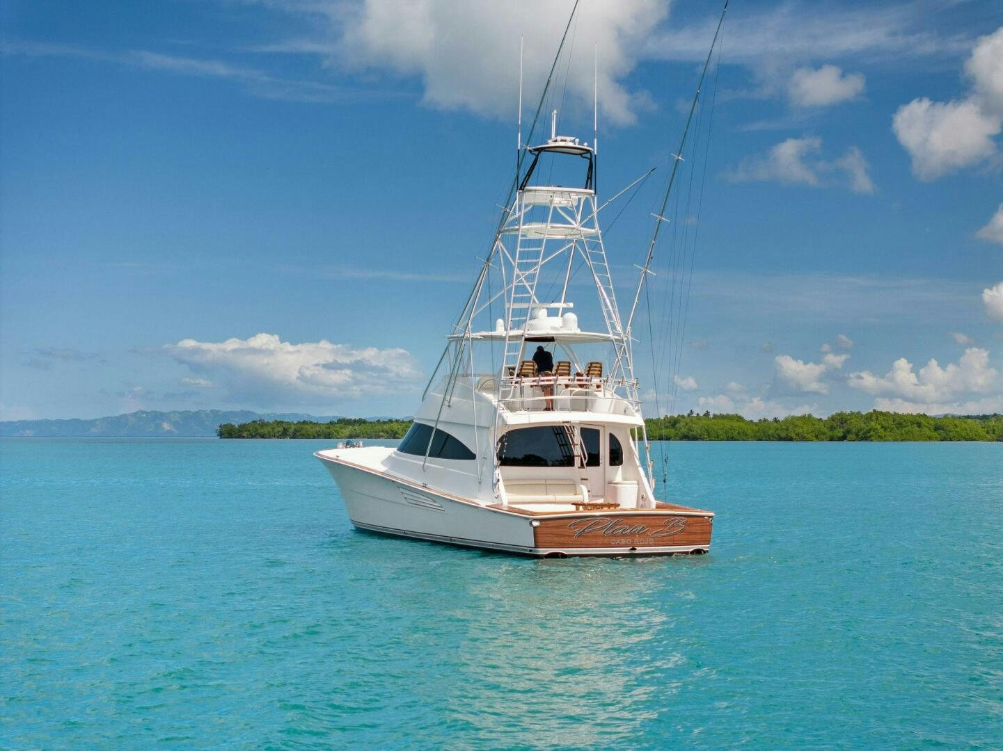 a sailboat on the water aboard PLAN B Yacht for Sale