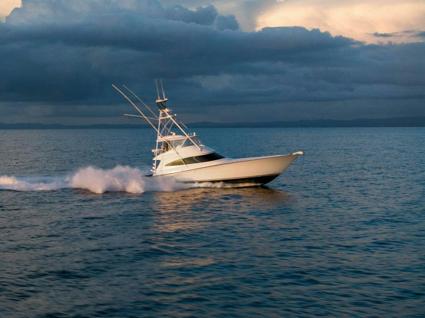 a boat on the water aboard PLAN B Yacht for Sale