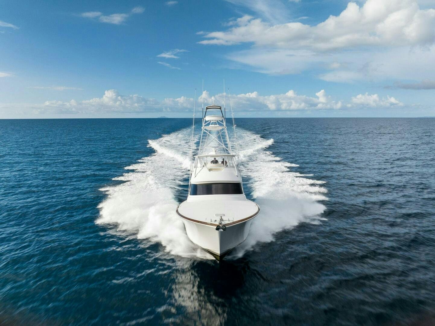 a boat on the water aboard PLAN B Yacht for Sale