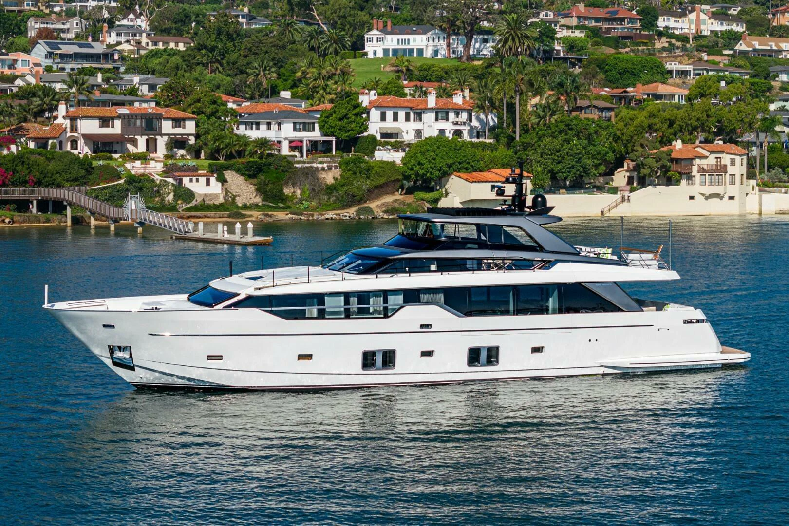 a white yacht in the water aboard GENOA Yacht for Sale