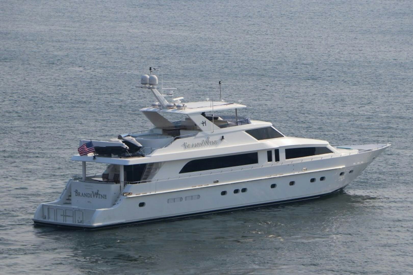 a white yacht in the water aboard BRANDI WINE Yacht for Sale