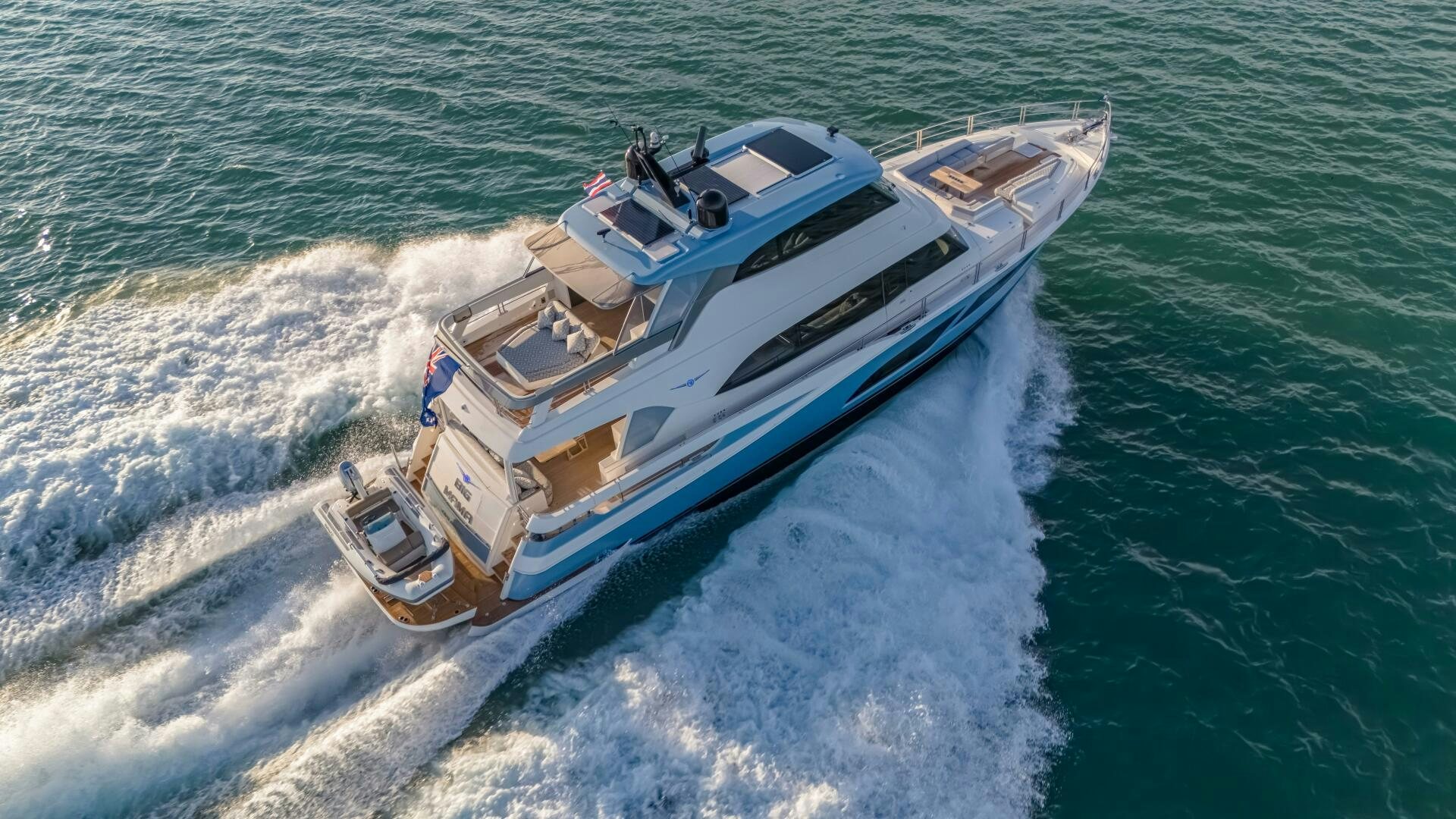 a boat on the water aboard BIG MAMA Yacht for Sale