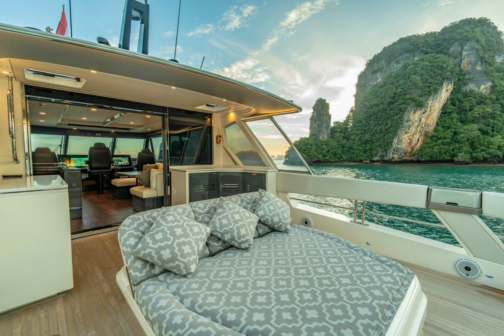 a boat on the water aboard BIG MAMA Yacht for Sale