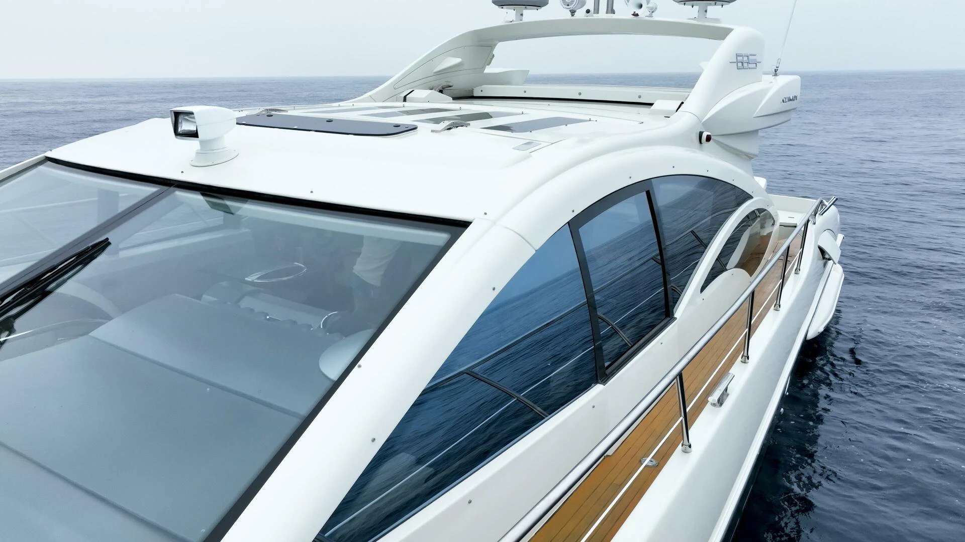 the front of a boat aboard BOAT Yacht for Sale