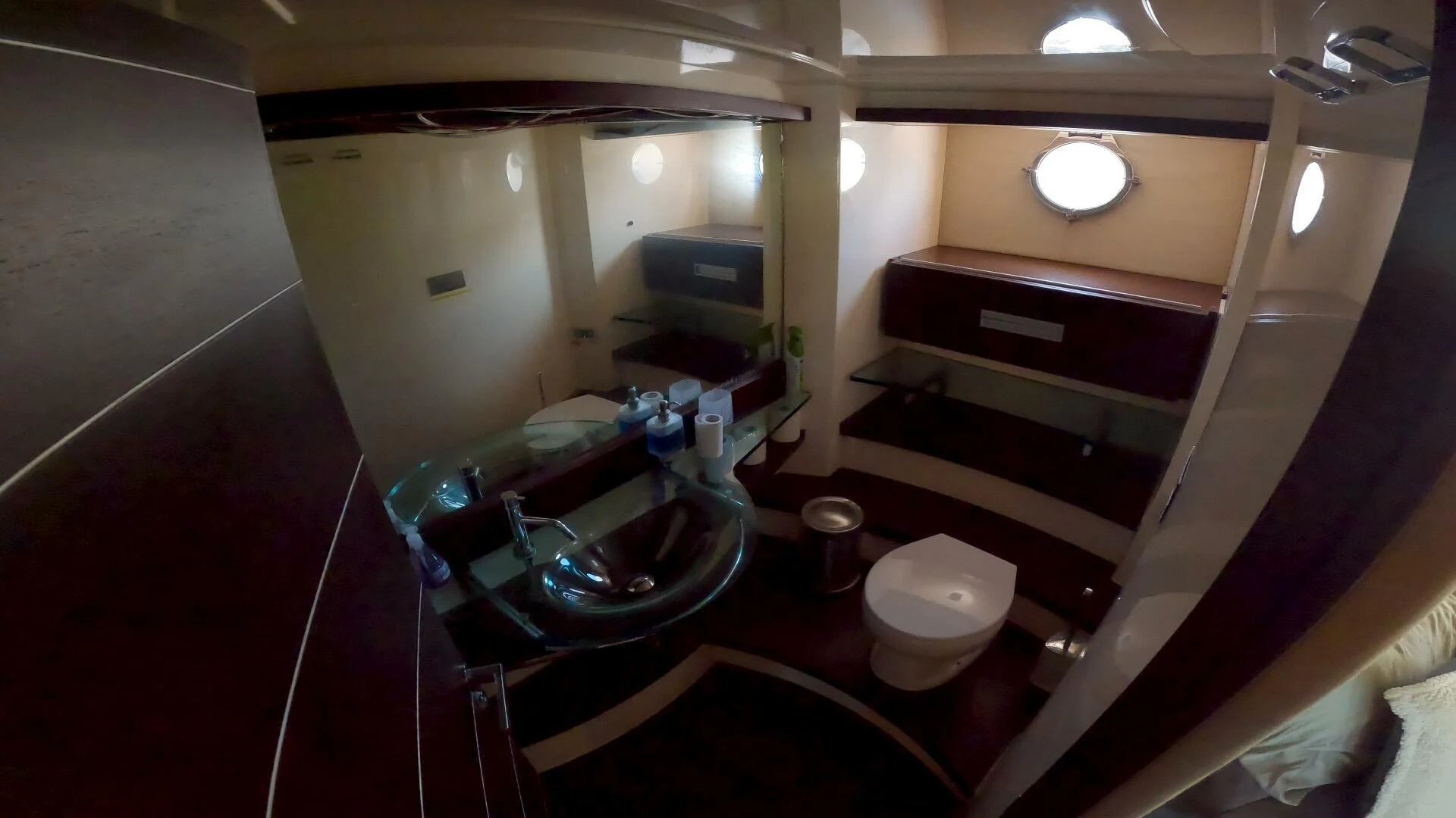 a room with a bed and a sink aboard BOAT Yacht for Sale
