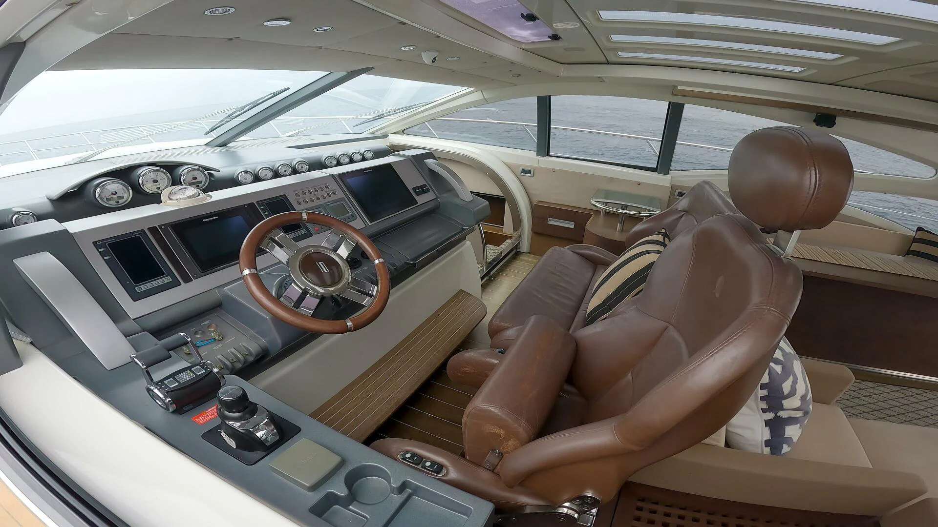 a cockpit of an airplane aboard BOAT Yacht for Sale