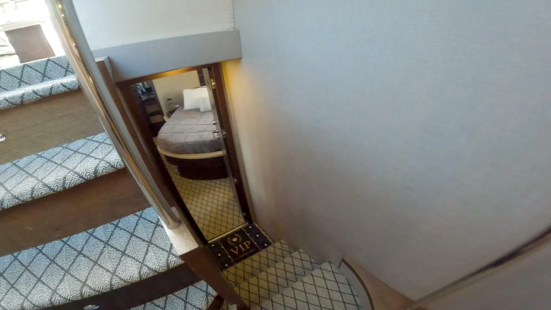 a bed in a room aboard BOAT Yacht for Sale