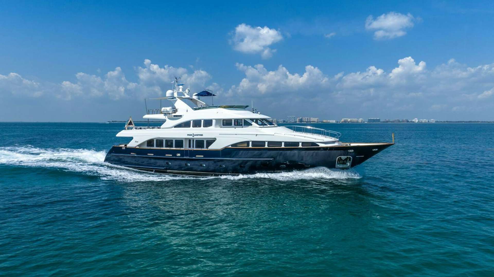 a boat on the water aboard POUR ANOTHER Yacht for Sale
