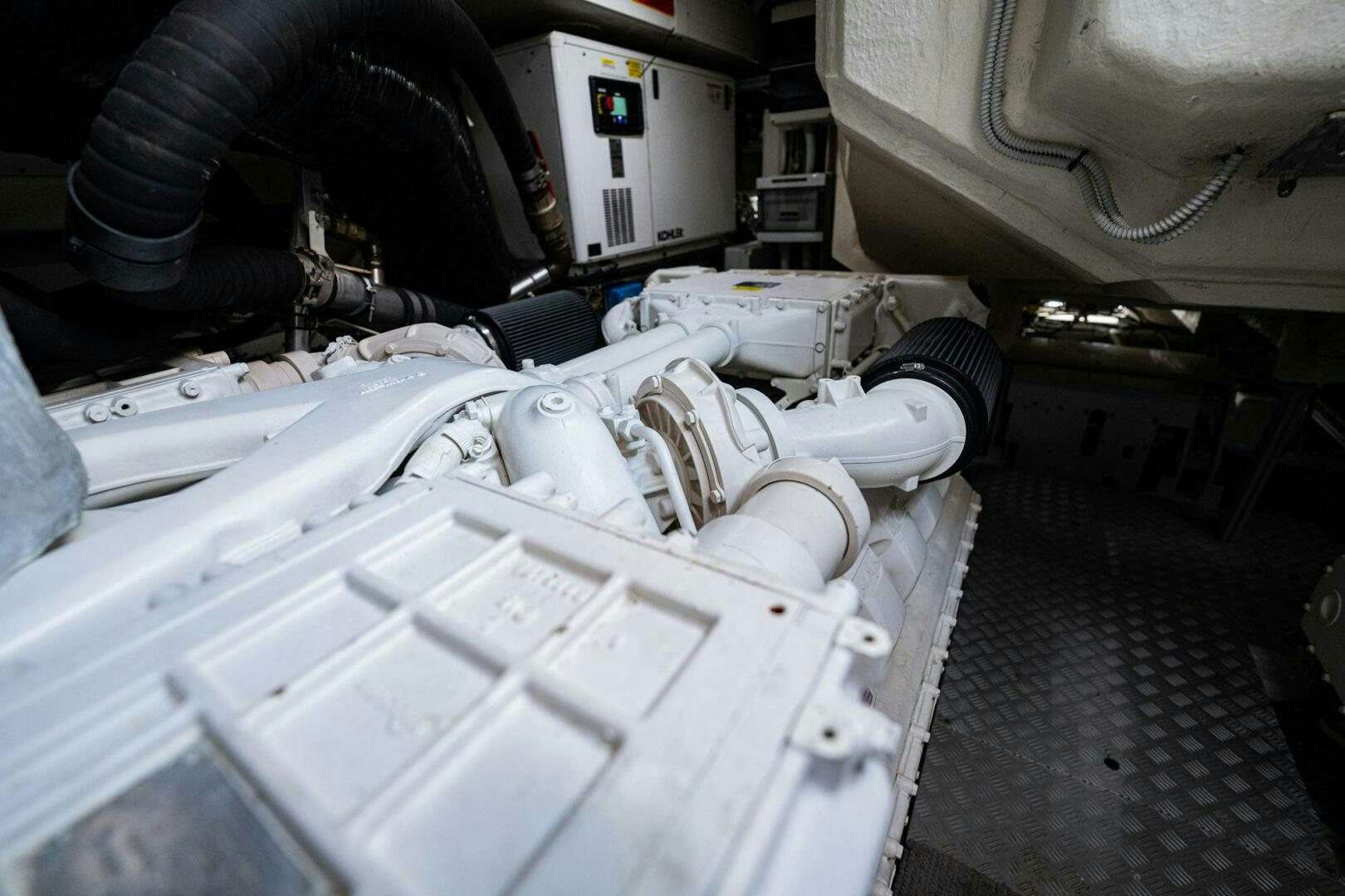 a machine with a large metal cylinder aboard RECREATIONAL USE Yacht for Sale