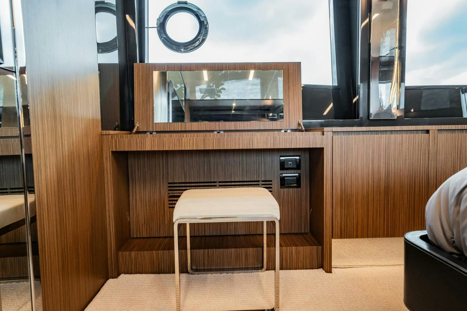 a kitchen with a microwave oven aboard RECREATIONAL USE Yacht for Sale