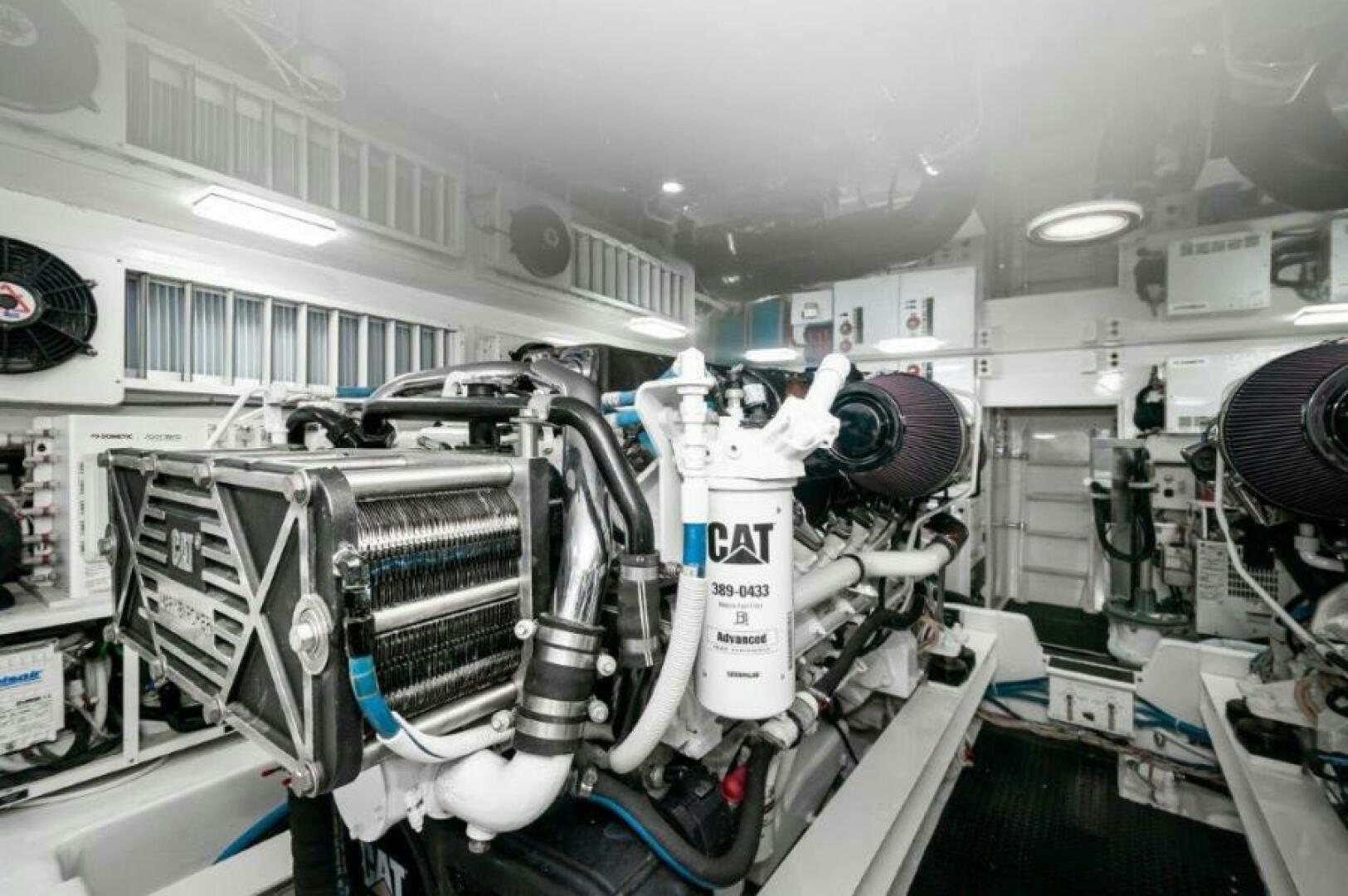 a white machine in a factory aboard POUR INTENTIONS Yacht for Sale