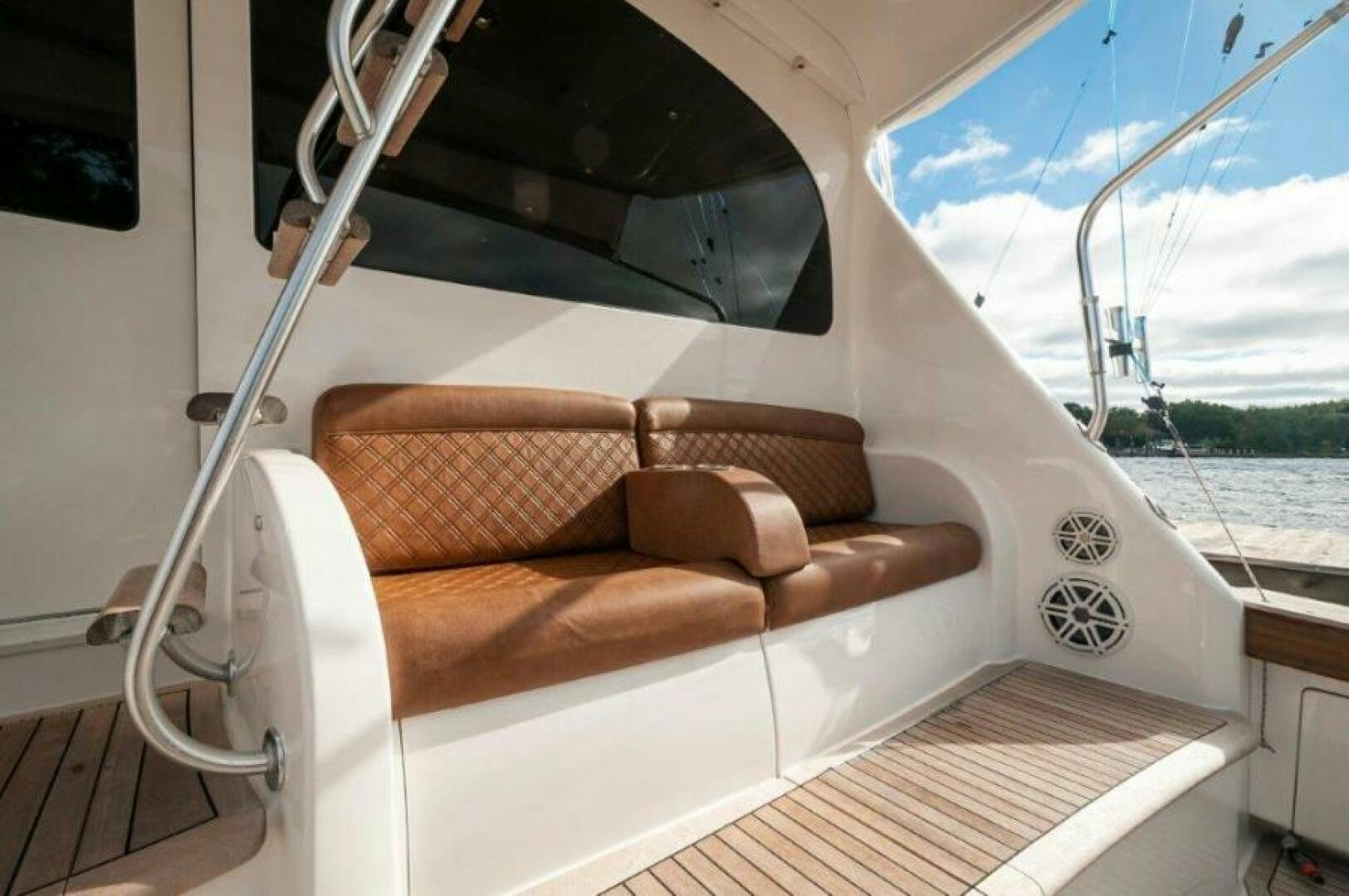 a boat on the water aboard POUR INTENTIONS Yacht for Sale