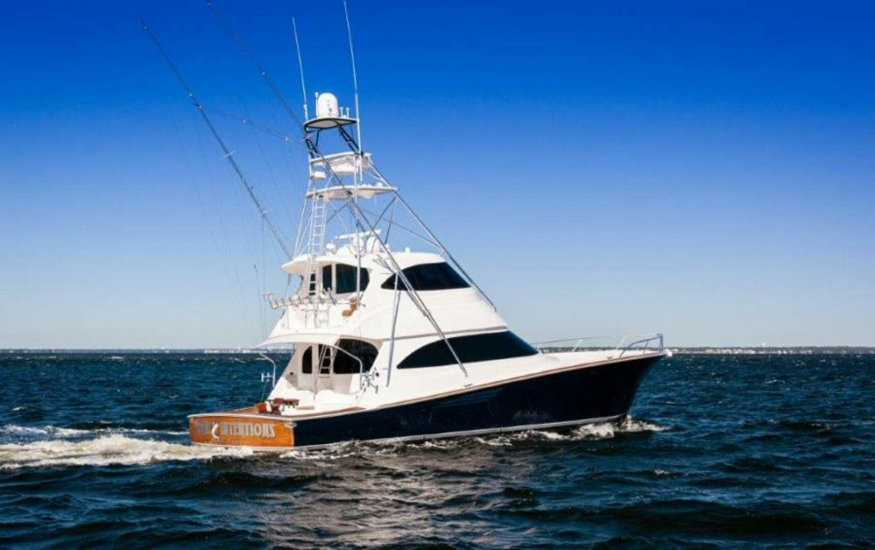 a boat in the water aboard POUR INTENTIONS Yacht for Sale