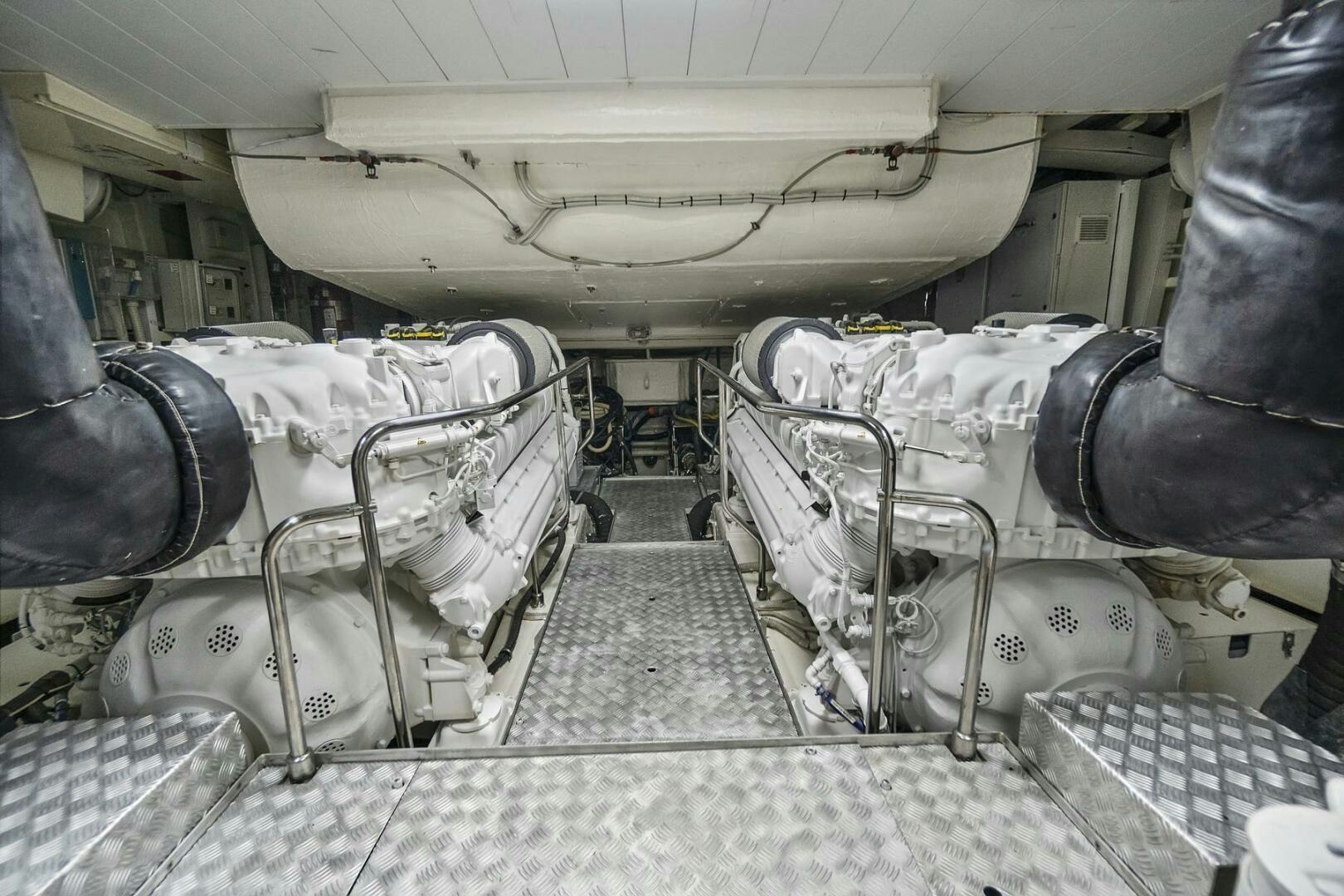 a vehicle with a person's leg and a large tank aboard GYPSEA Yacht for Sale