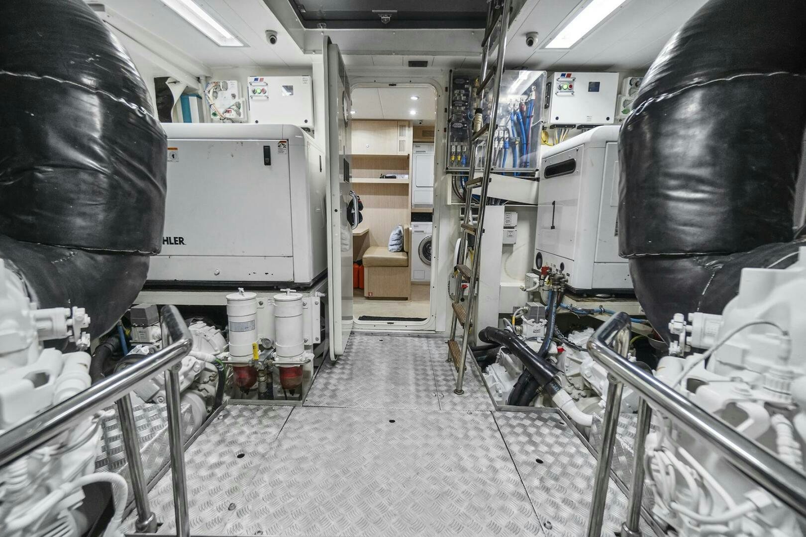 a room with machinery aboard GYPSEA Yacht for Sale