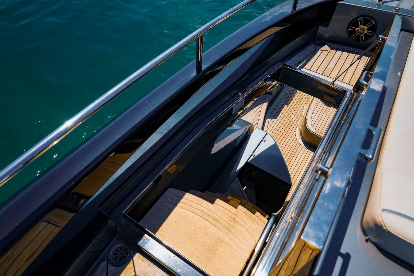 a close-up of a car aboard GYPSEA Yacht for Sale