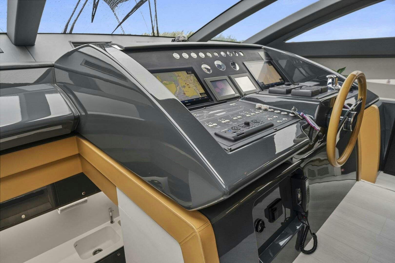 the inside of a car aboard GYPSEA Yacht for Sale