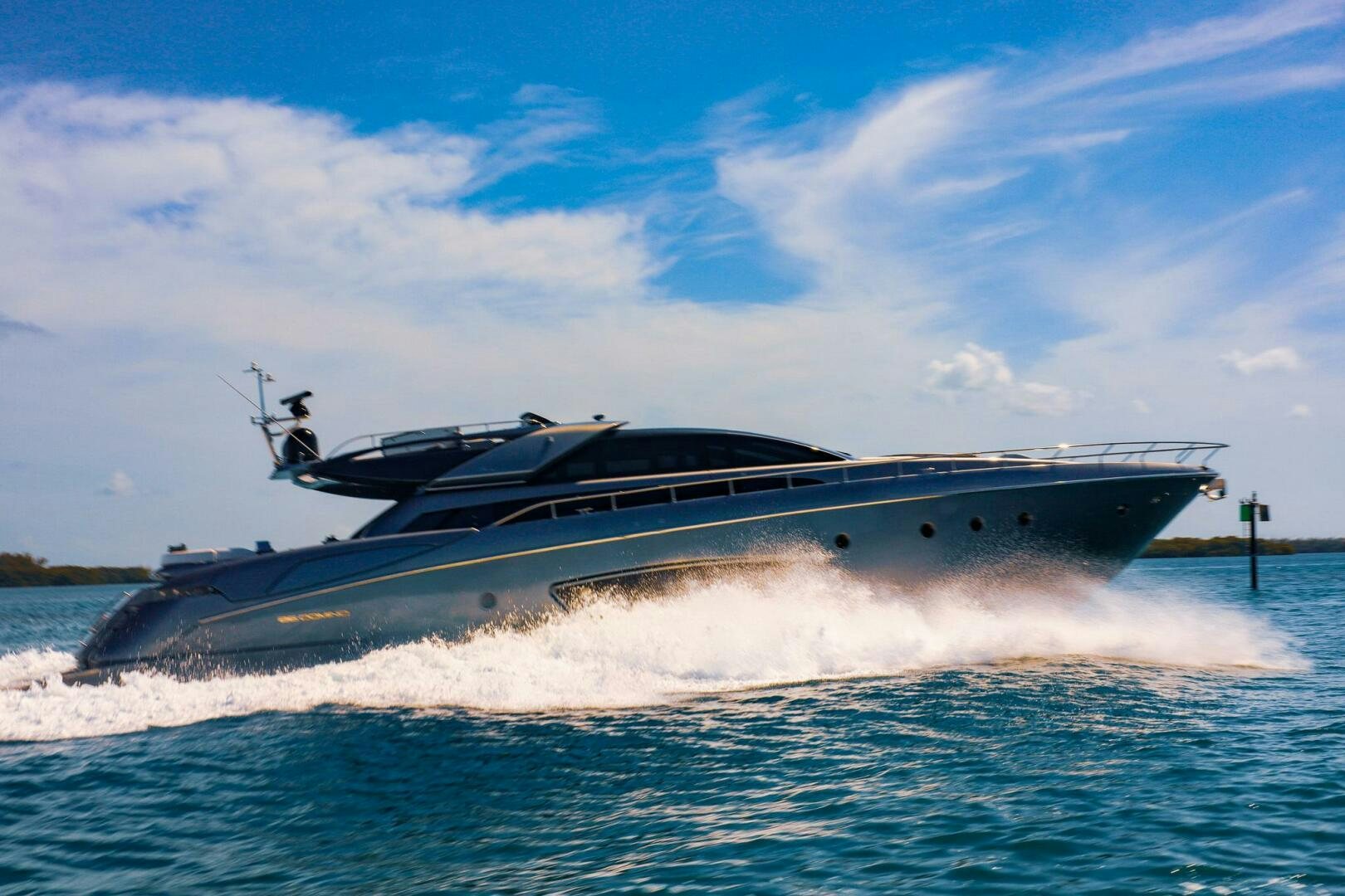 a boat splashing water aboard GYPSEA Yacht for Sale