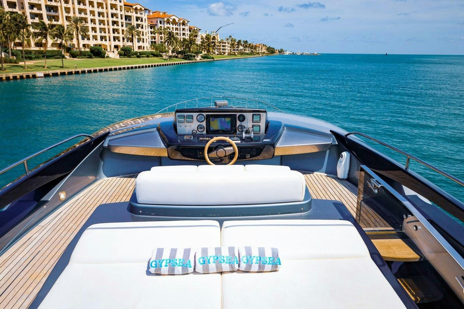 the inside of a boat aboard GYPSEA Yacht for Sale