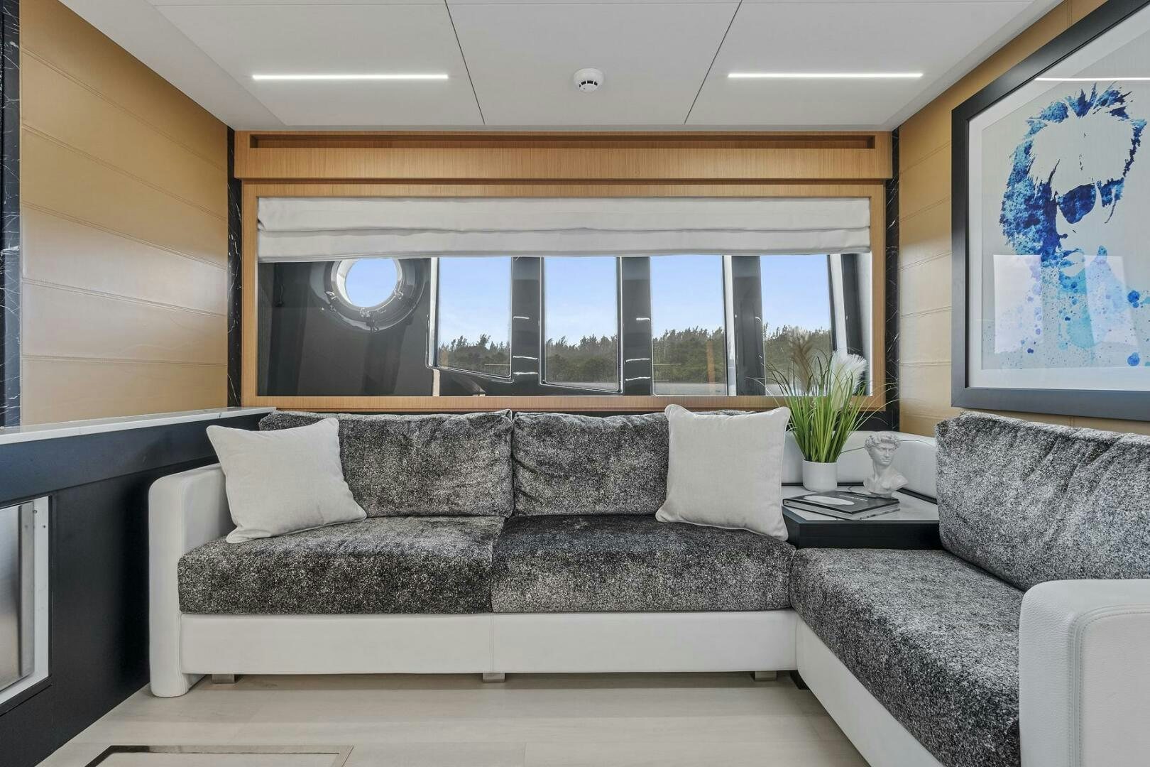 a couch in a room aboard GYPSEA Yacht for Sale