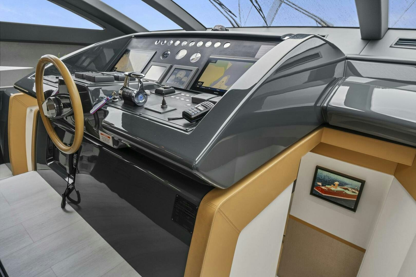 the interior of a car aboard GYPSEA Yacht for Sale