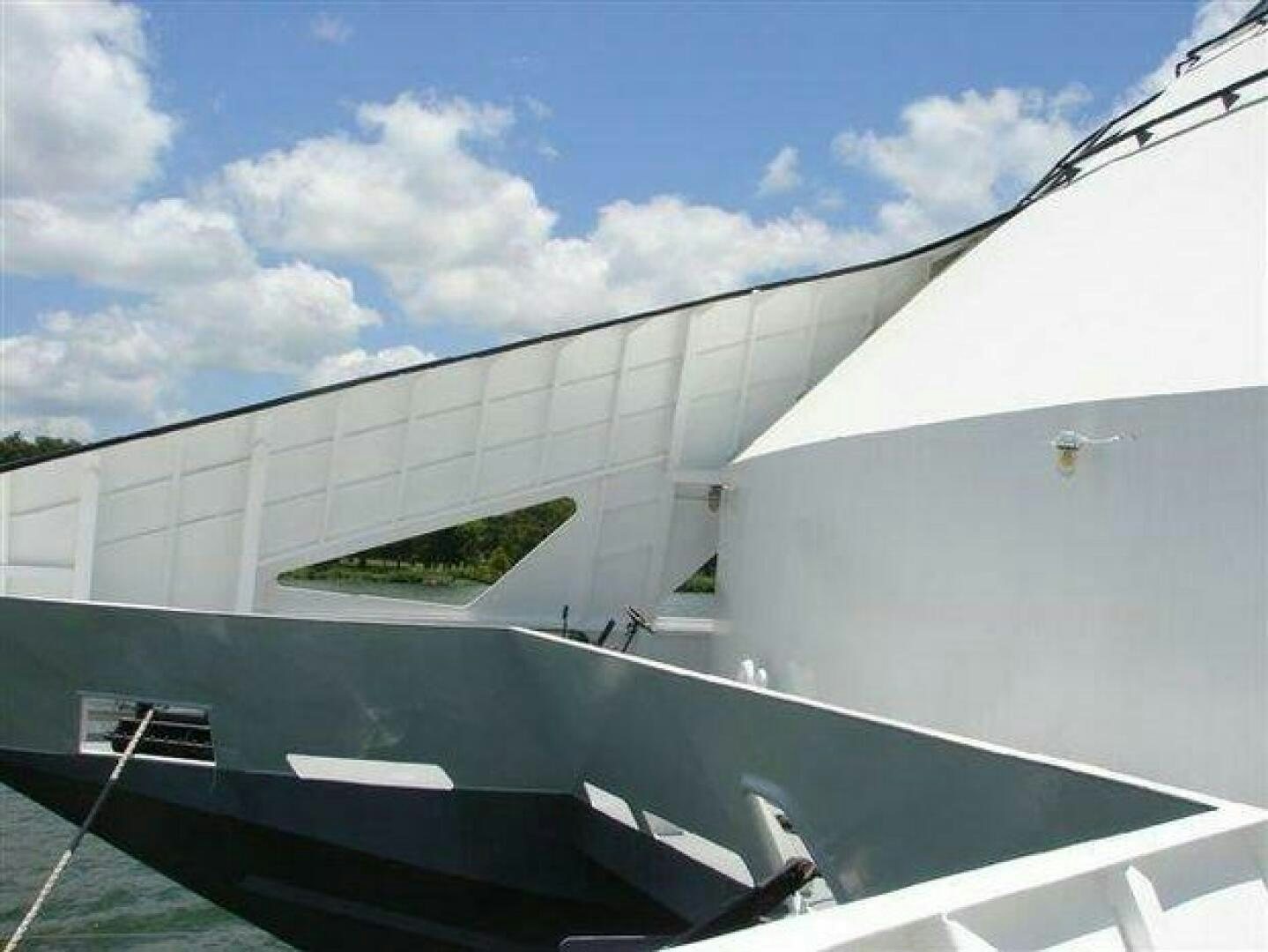 a building with a roof aboard STILLWATER RIVER Yacht for Sale