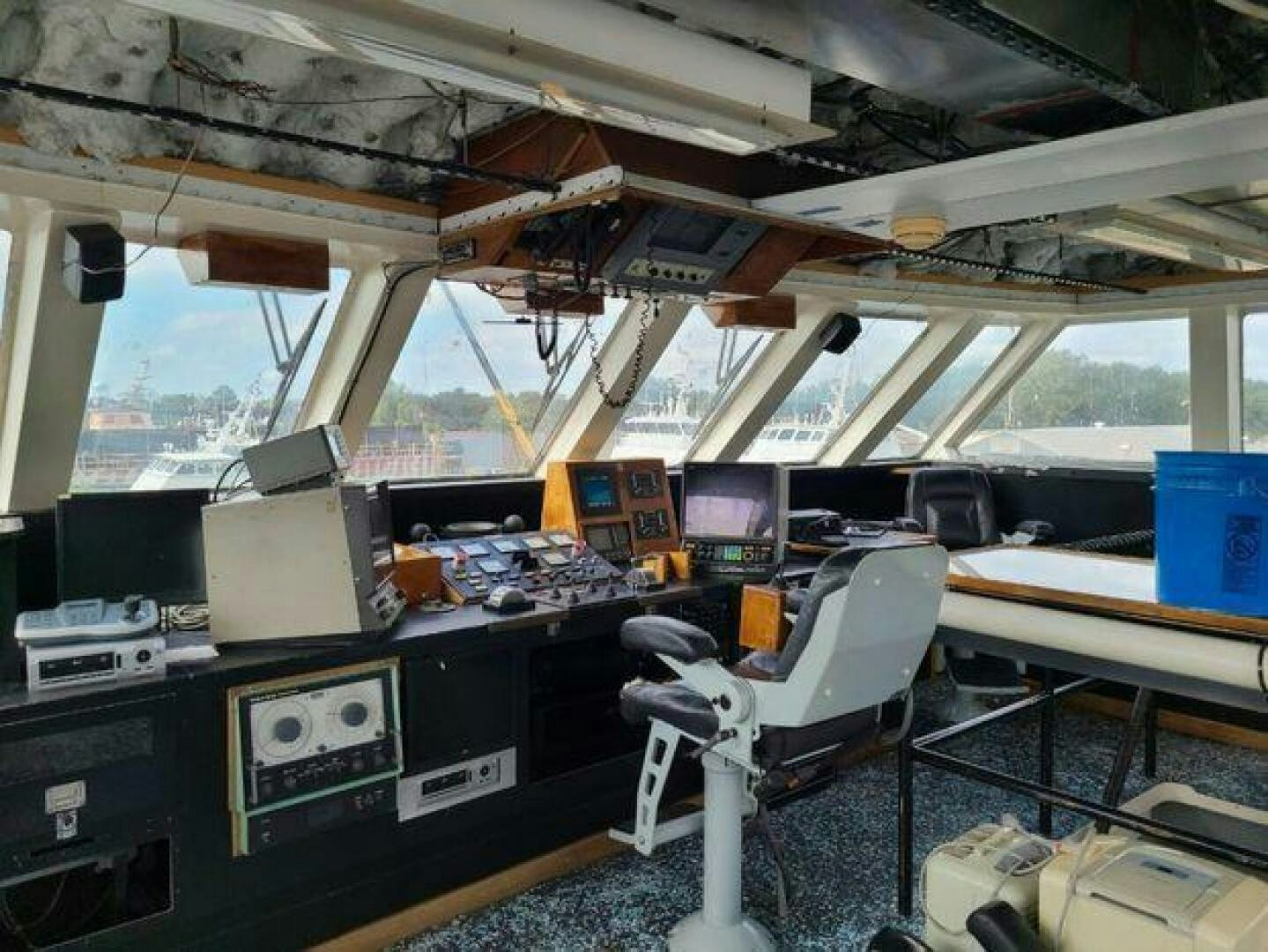 a room with computers and other objects aboard STILLWATER RIVER Yacht for Sale