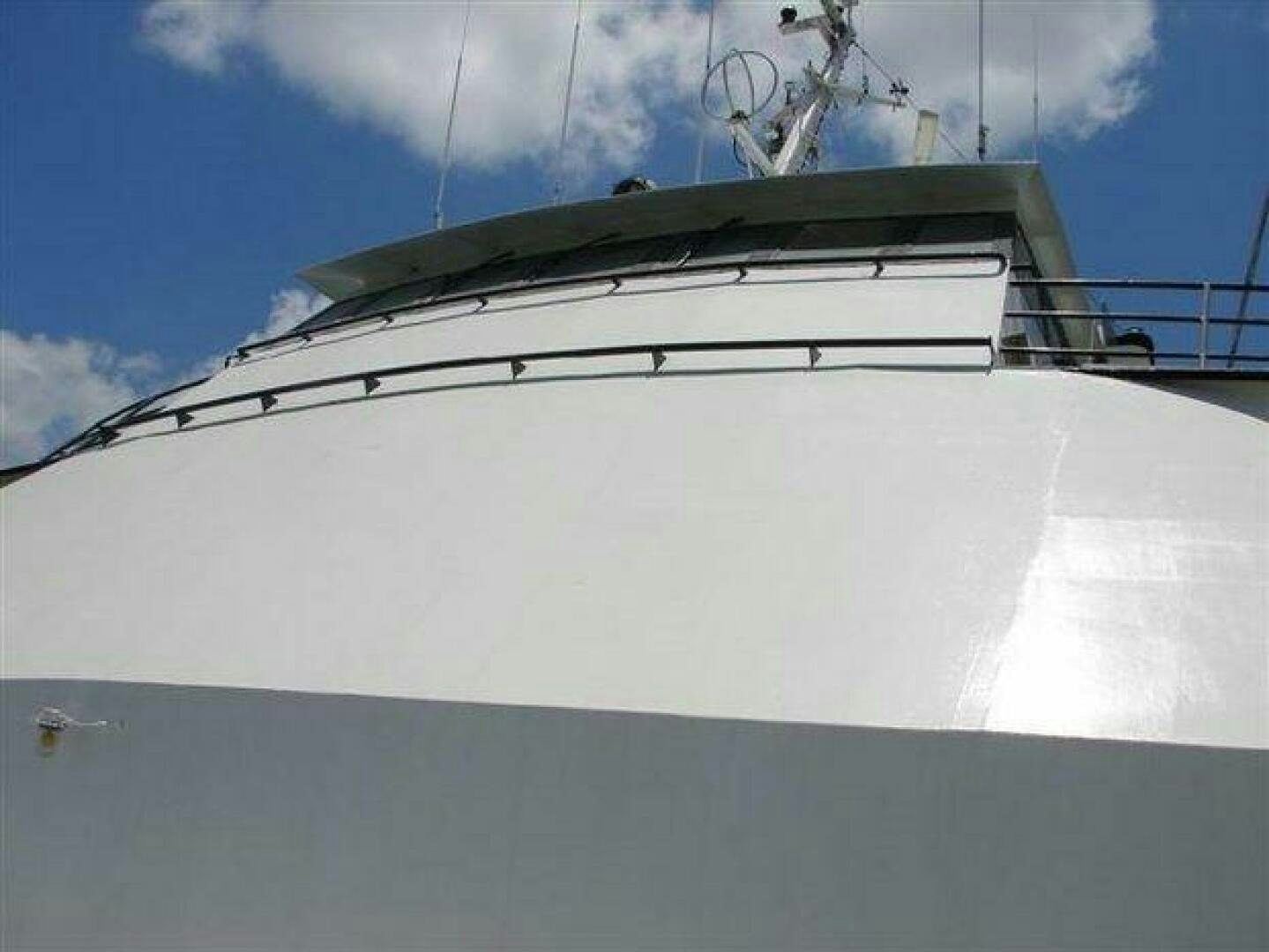 a bike on a roof aboard STILLWATER RIVER Yacht for Sale