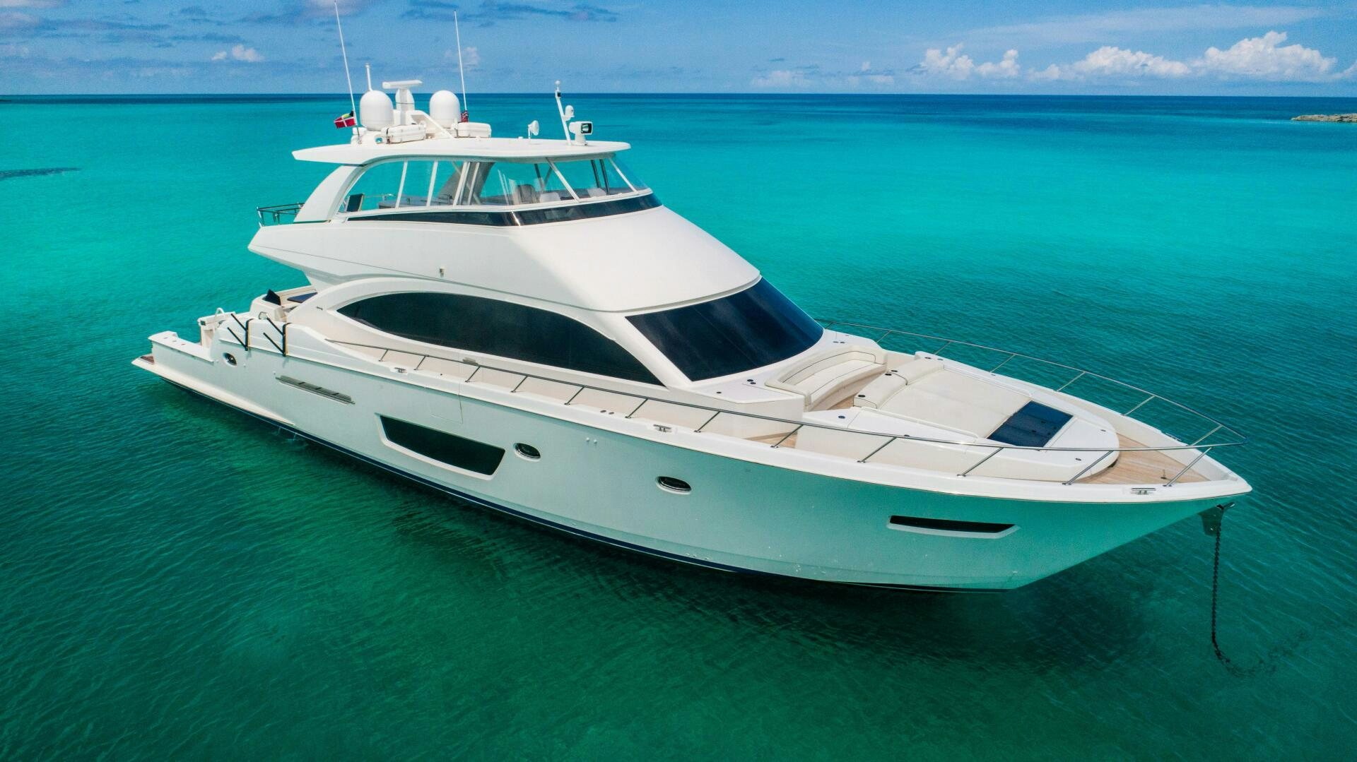 a white yacht in the ocean aboard MARYBELLE Yacht for Sale
