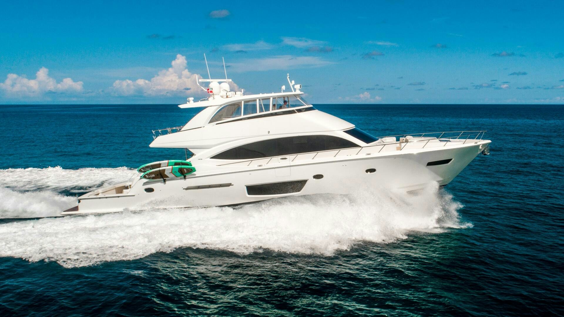 a white yacht in the water aboard MARYBELLE Yacht for Sale